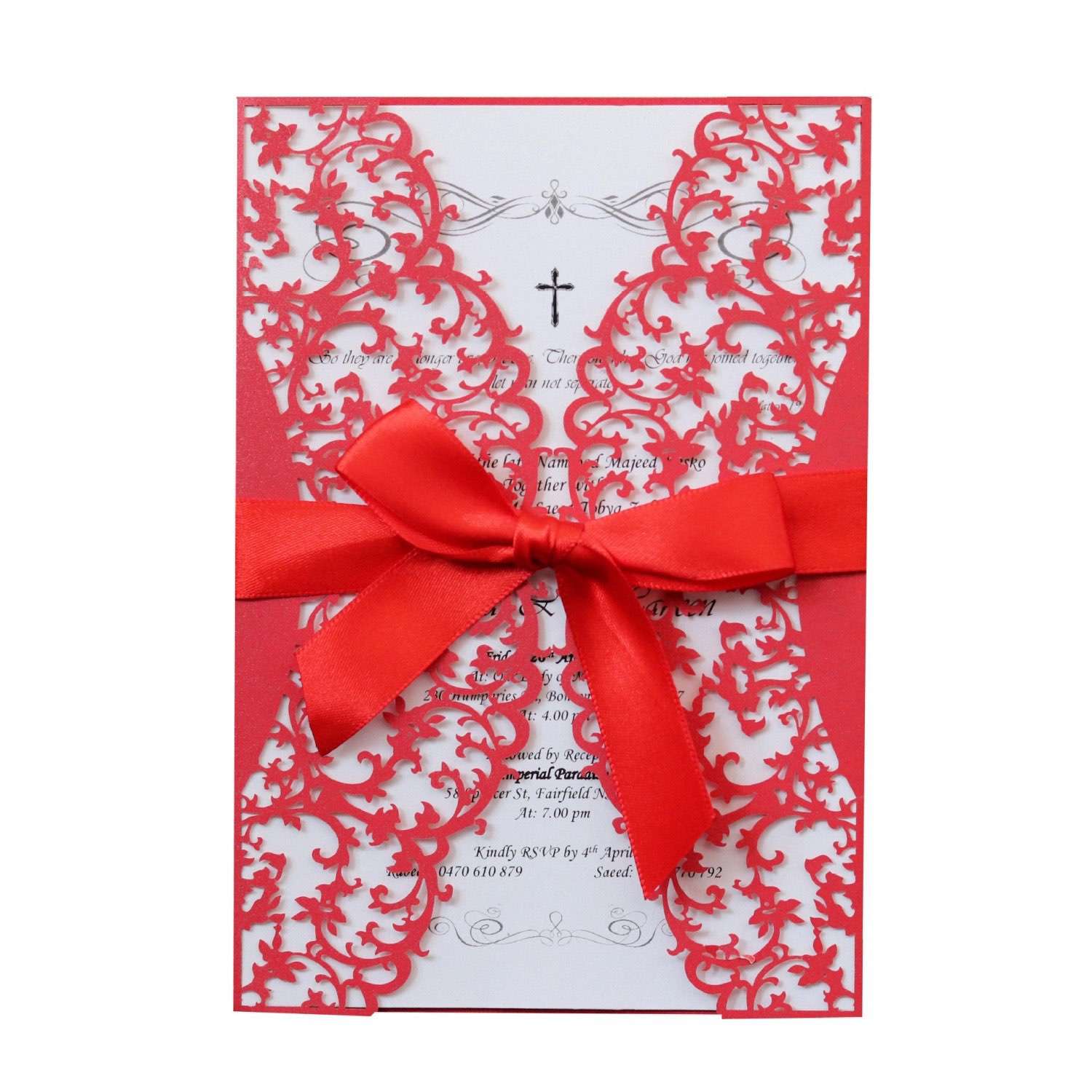 Laser Invitation Card Wedding Decoration White Lace Invitation Wholesale